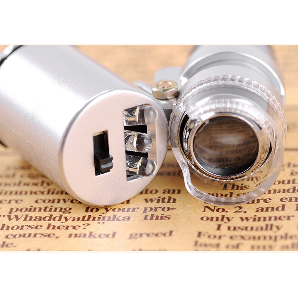 1PC Currency microscope 60x microscope with LED light 60x