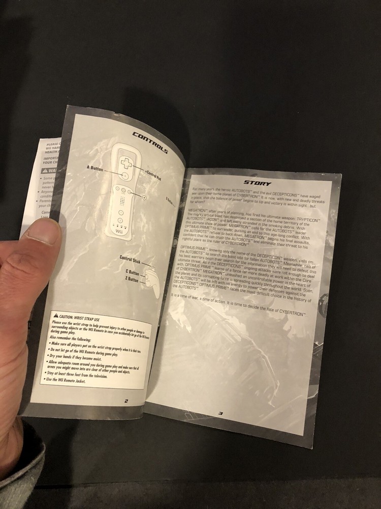 transformers cybertron adventures wii Manual Only