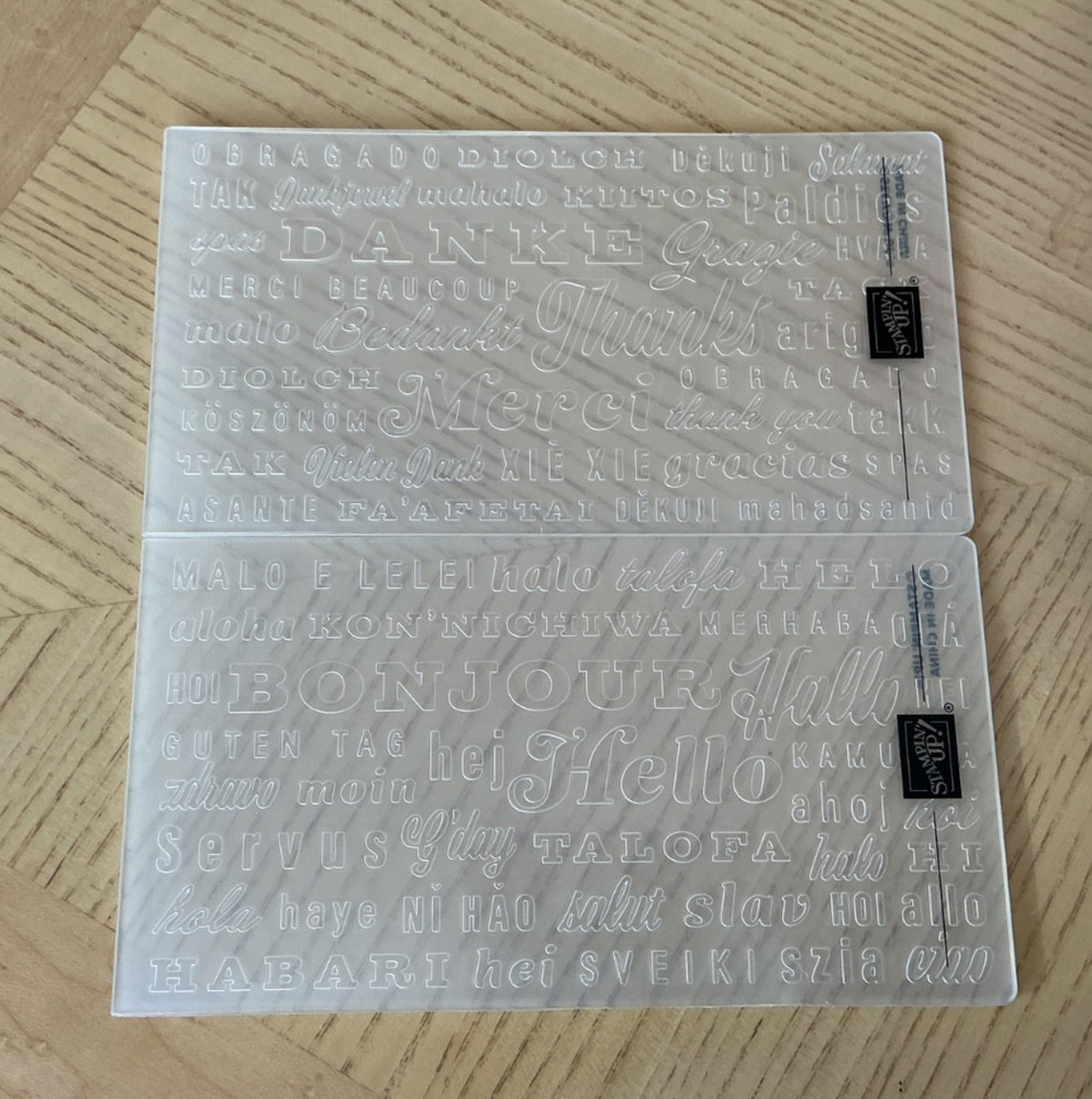 Stampin Up! Thanks & Hello embossing folder - NEW