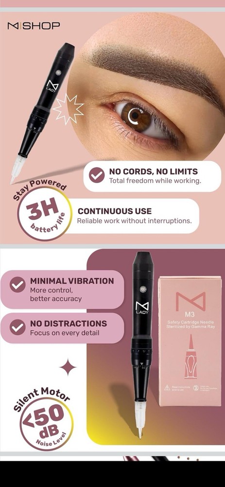 Arrow Wireless Permanent Makeup Machine By Mellie Microblading