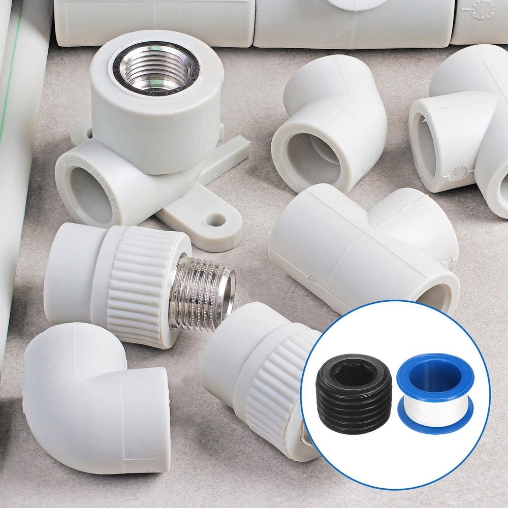 5Pcs PT 1/4 Carbon Steel Male Thread Internal Hex Pipe Plug Fitting Socket