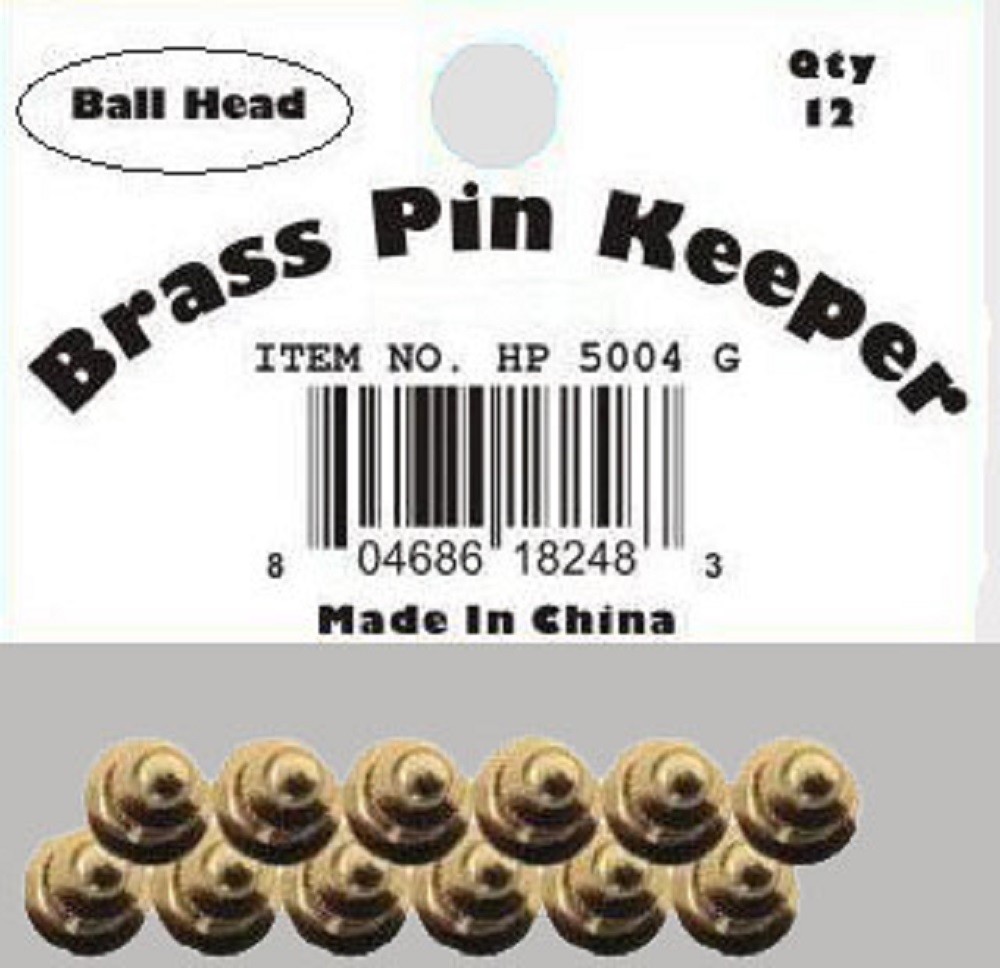 ( 48 Pieces ) Pin Keepers backs Locks Locking (Ball Head Gold)