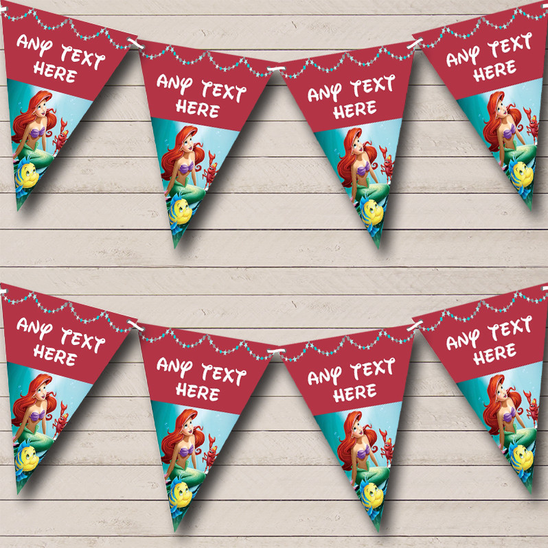 Party Banner Bunting Mermaid Personalised Children's