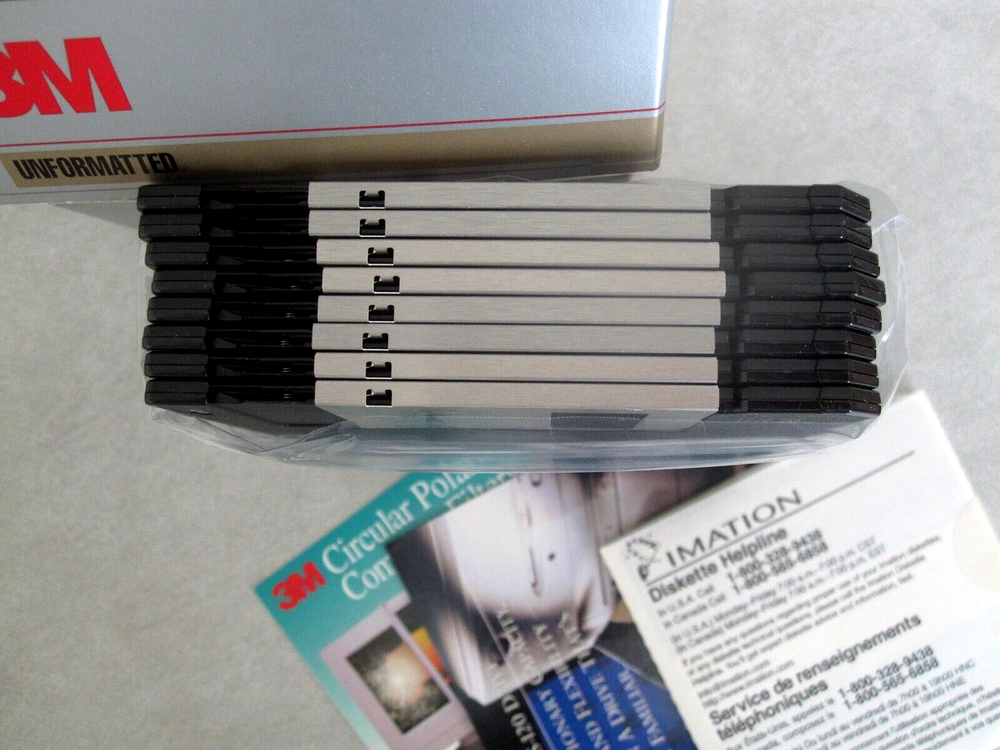 Diskettes - never used - 3M unformatted High Density, 2.0MB