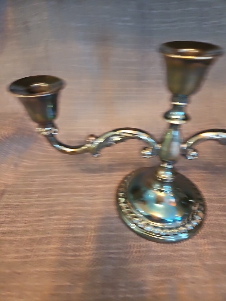 Antique Silver Plate CANDLESTICK HOLDER 3 STICKS Sherdan