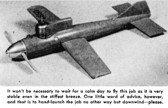 73.40 Control Line Speed Plane 8" WS Model Airplane Printed Plans & Templates