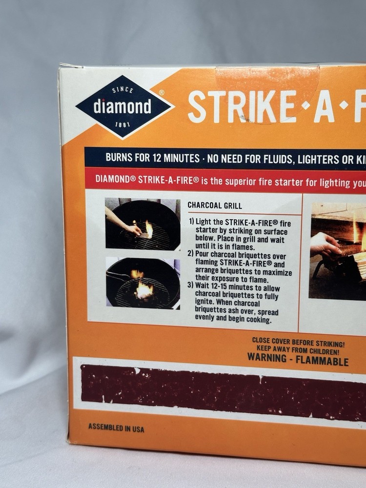 Diamond Strike-A-Fire Fire Starter Sticks 48 Pieces Strike On Box 48 Count