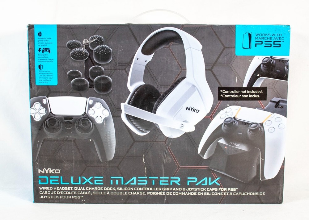 Nyko Accessory Pak for PlayStation 5 | Charge Base | Headset | Controller Cover