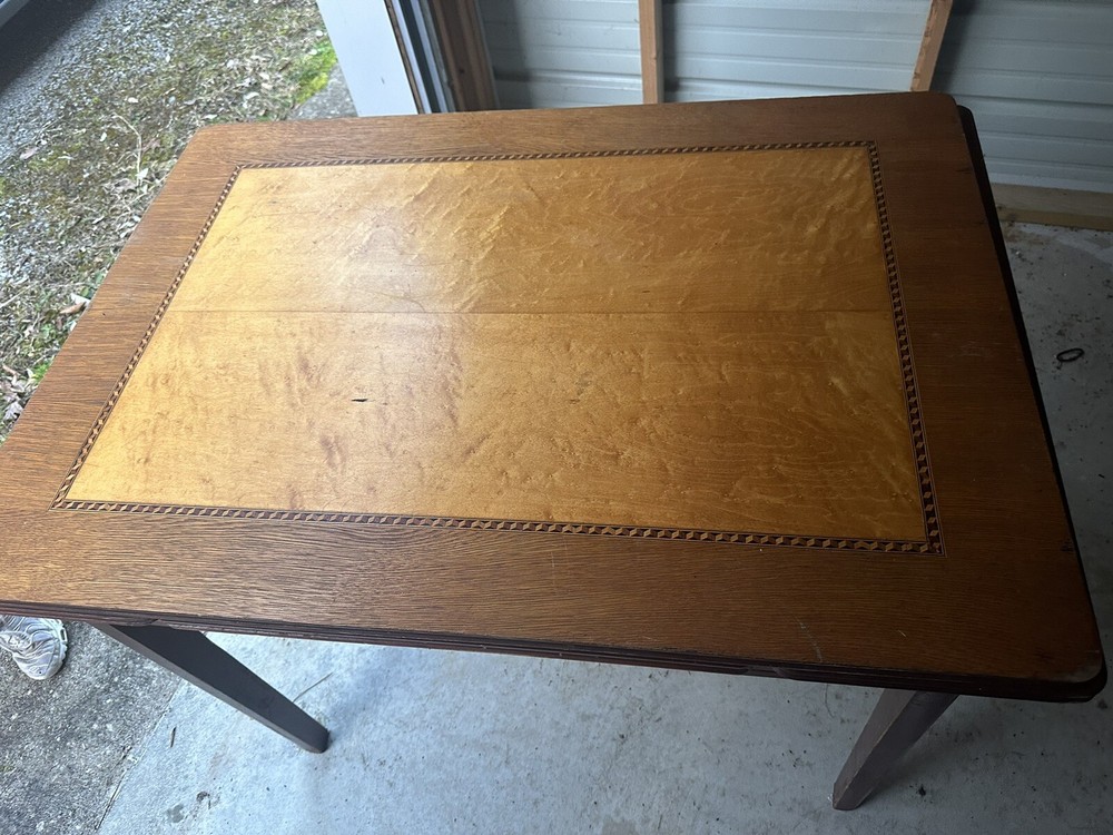 Vintage Draw Leaf Dining Table Amish Beautiful Wooden Pull Leaf Extension Table