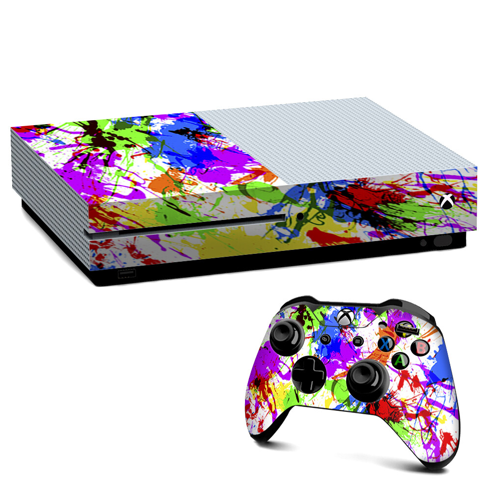 Xbox One S Console Skins Decal Wrap ONLY Paint Splatter