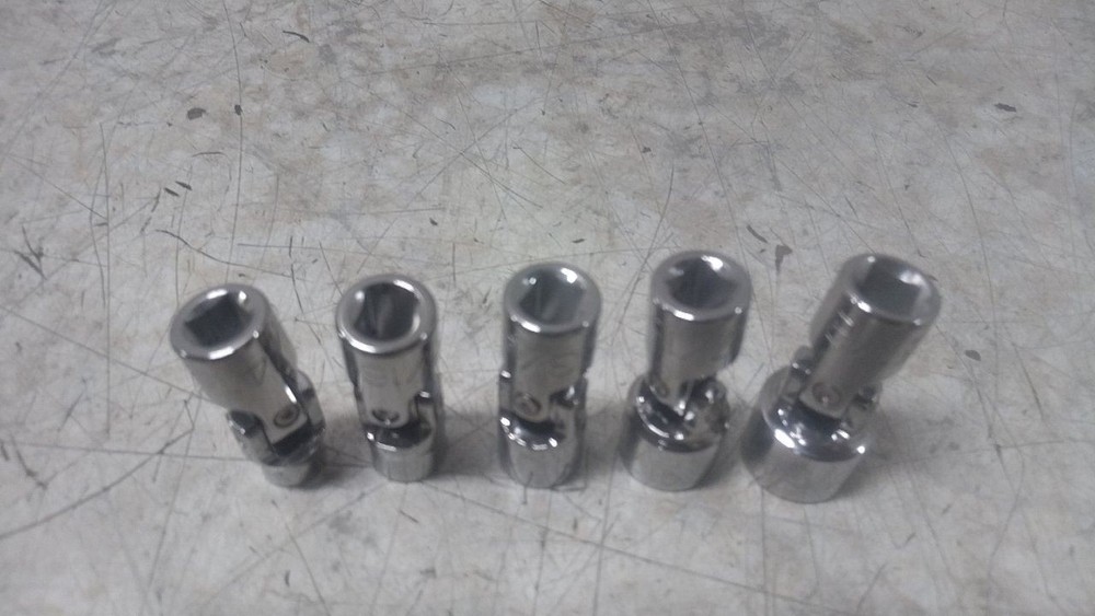 Wright Tool 207 5 Pc 1/4 to 1/2 In Socket Size 12 Point Flex Socket Set