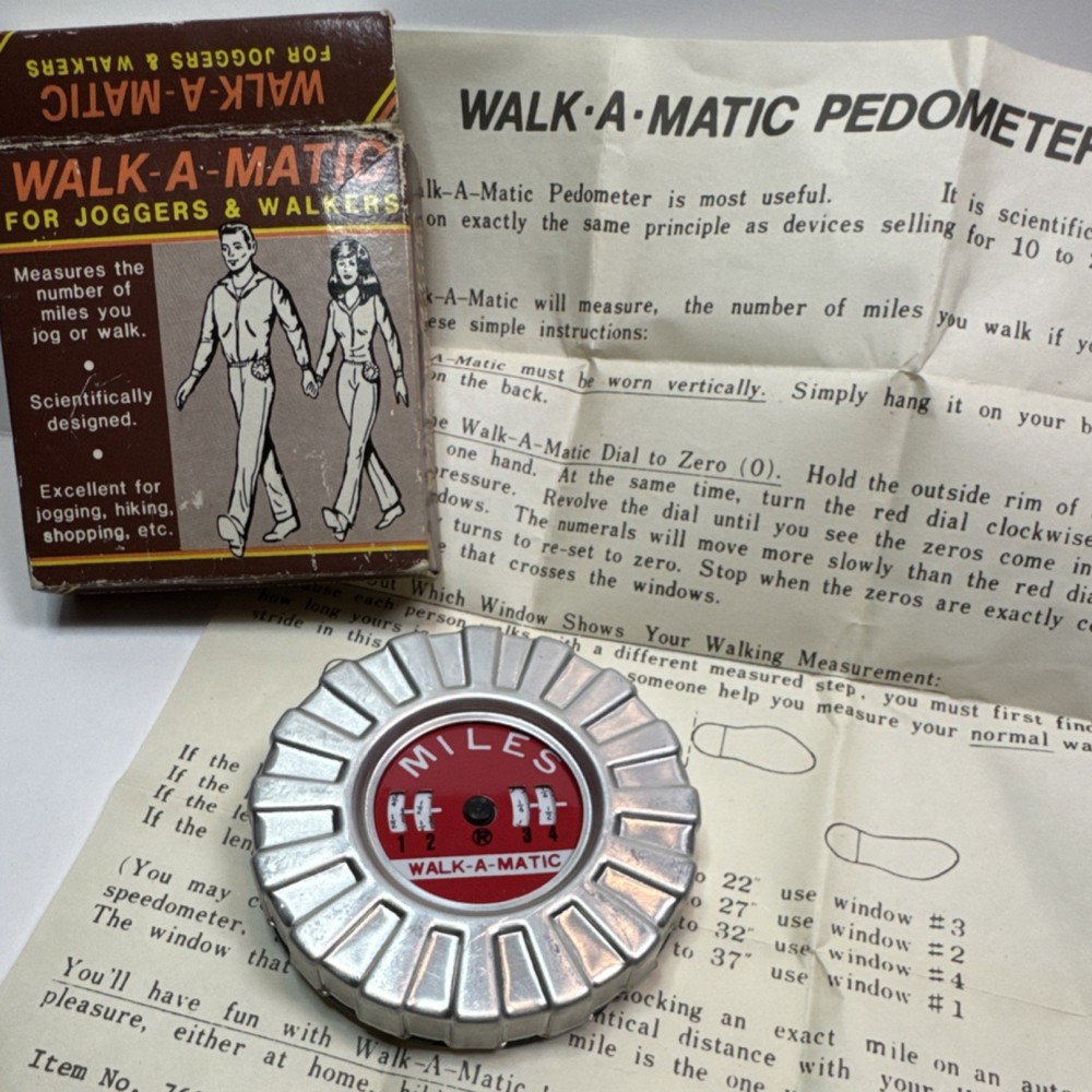 Vintage 1969 Walk-A-Matic Pedometer