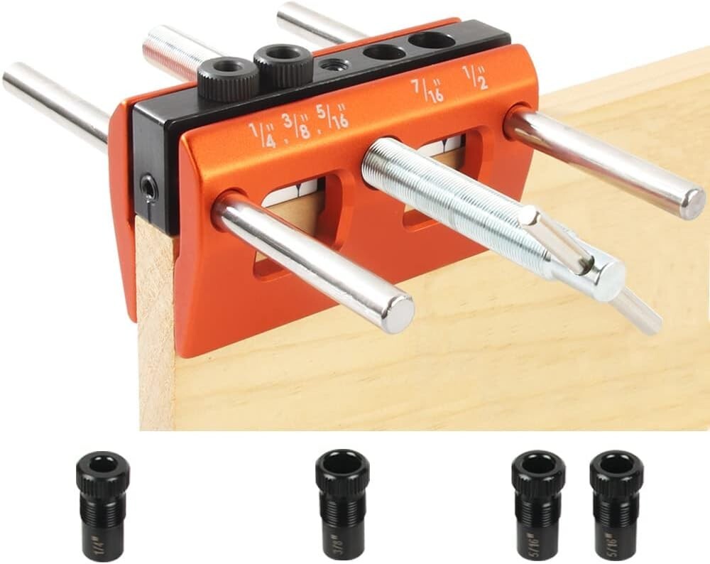 All-in-One Doweling Jig with Multiple Drill Sizes for Efficient Woodworking