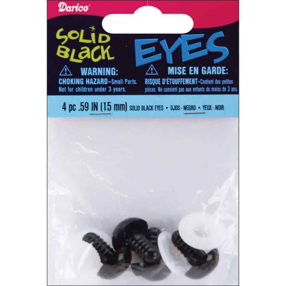 SHANK BACK BLACK EYES by DARICE ~ 4 Sizes