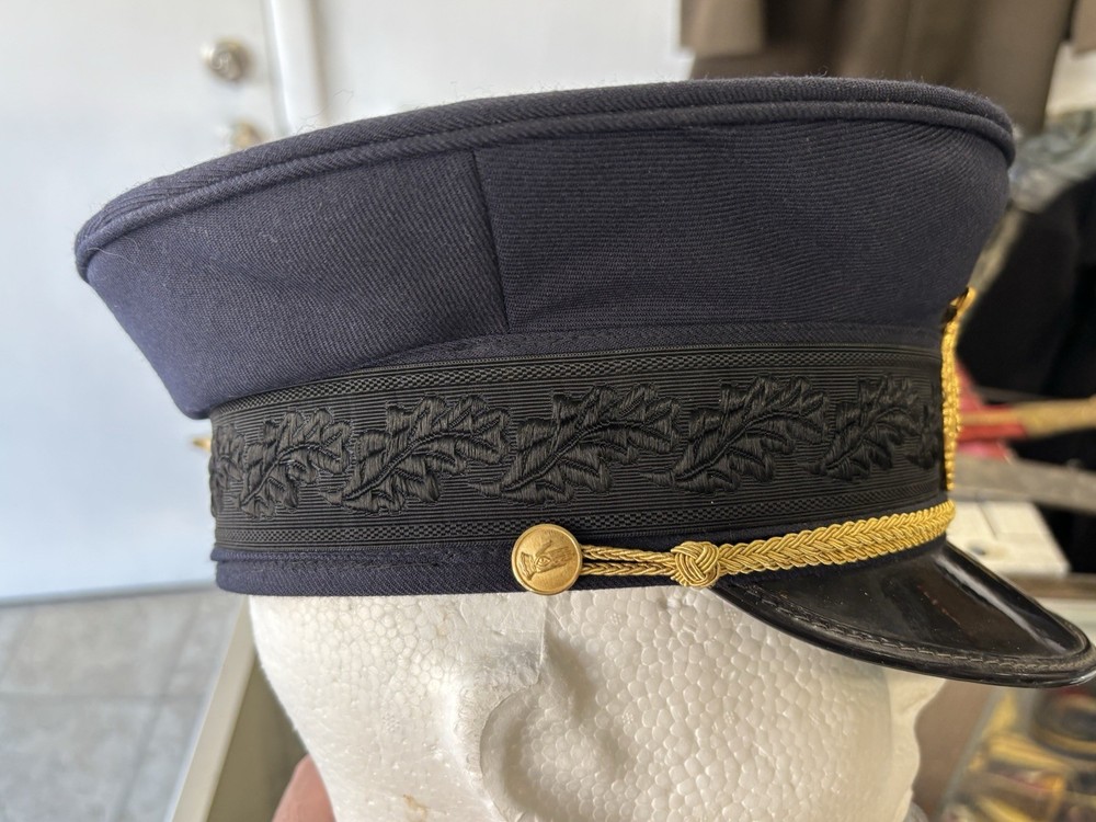 Danish Air Force Officers Blue Wool Visor Hat