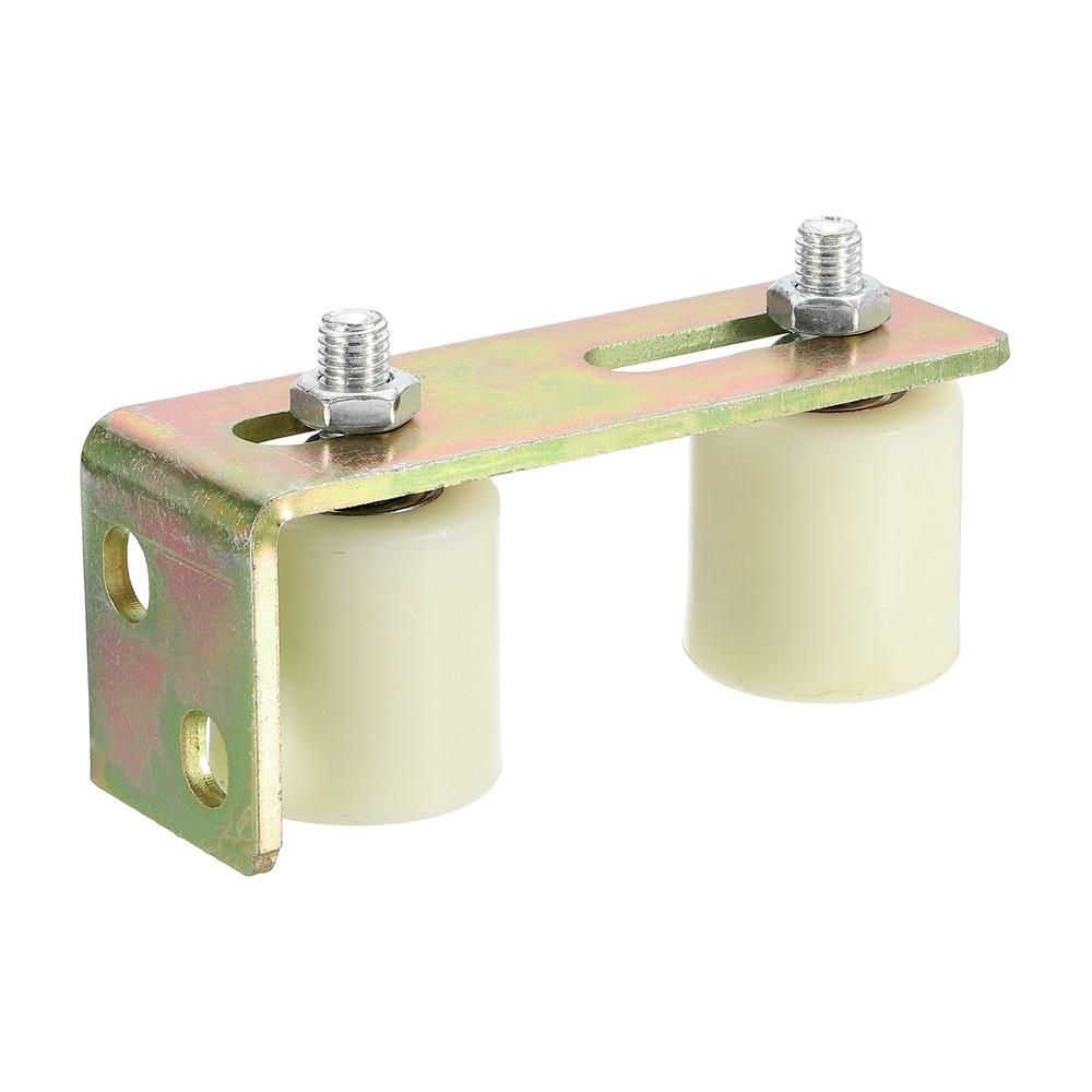 1Set Slide Gate Guide Roller 2" Adjustable Nylon Rollers with Bracket, White