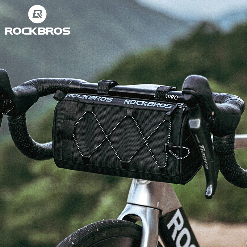 ROCKBROS Bicycle Front Frame Bag Handlebar Bag Protable Reflective 1.5L Capacity