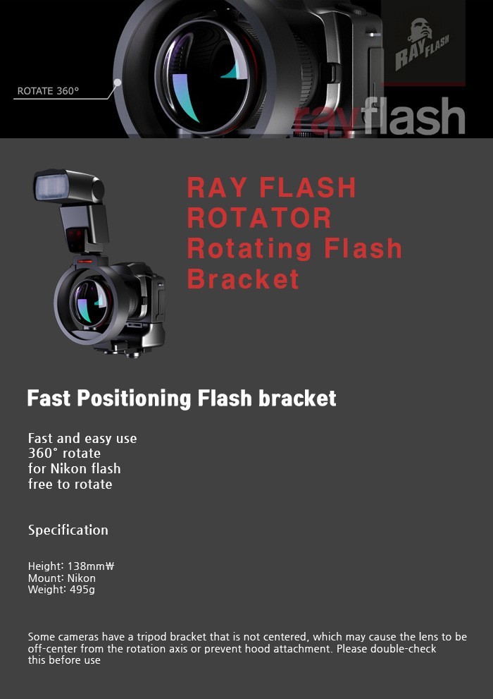 Ray Flash Rotator Bracket for NIKON