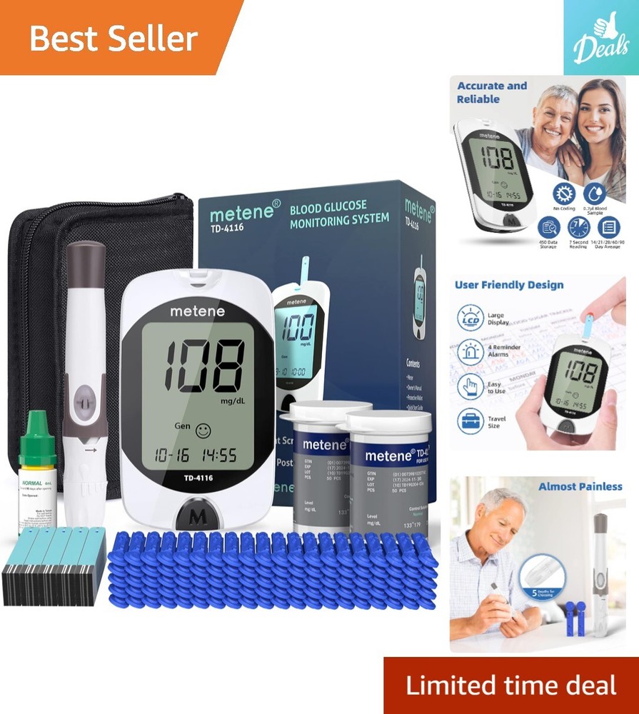 Precision Glucometer Kit - Advanced All-in-One - Large Display - Easy to Use