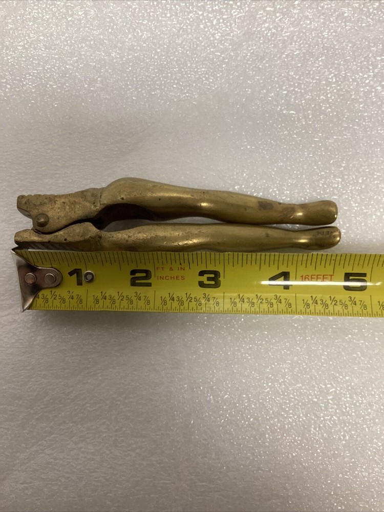 Vintage Art Deco Ladies Legs Nutcracker~Nut Cracker~Solid Brass~4.75"
