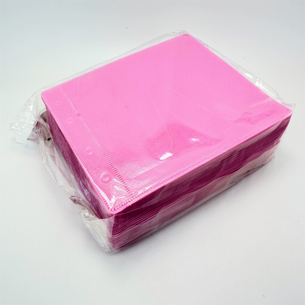 100 Red CD/DVD/BluRay Double-Sided Refill Plastic Sleeve for Storage Binder