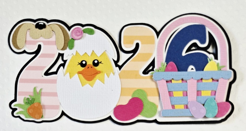 2026 Easter Title. Scrapbook, Card Making Paper Piecing
