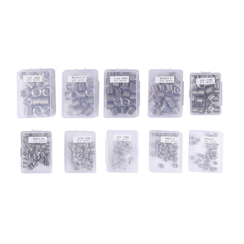 Helicoil Thread Repair Kit Inserts Breaking Pin Tool set Screw Taps Drill Bits