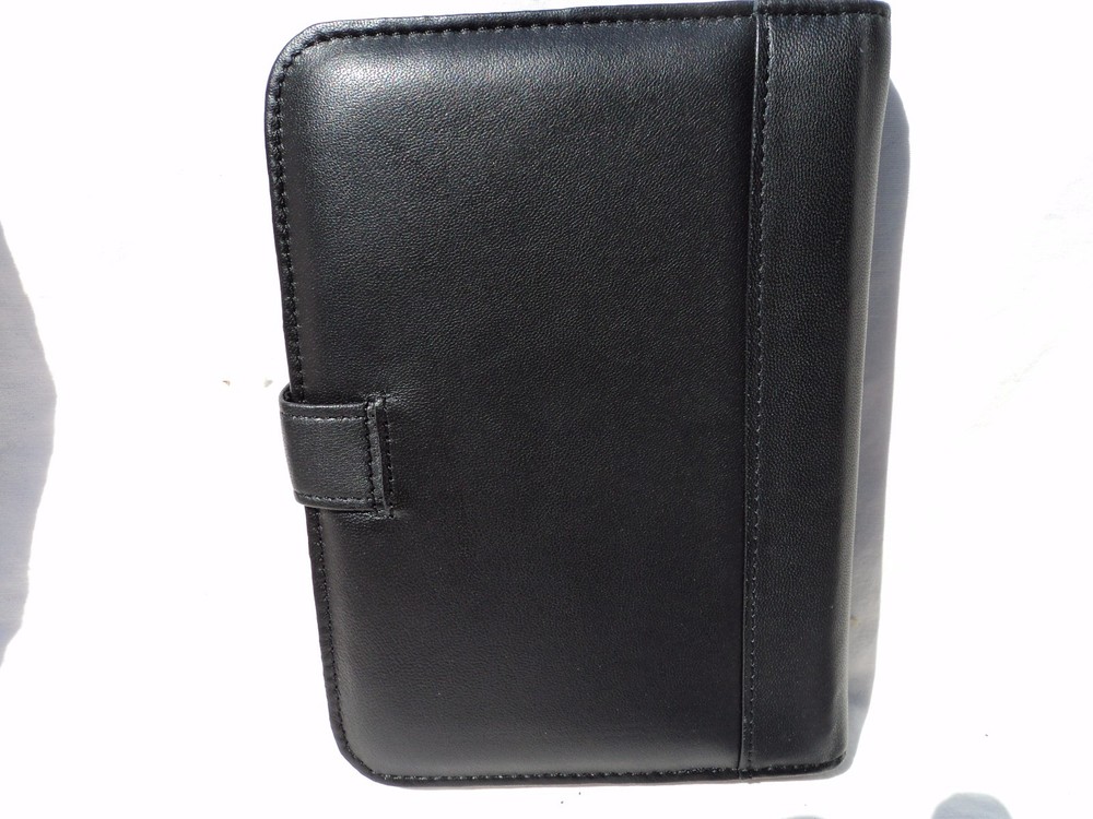 Scully Leather 1803-02 Black Leather 6-Ring Planner