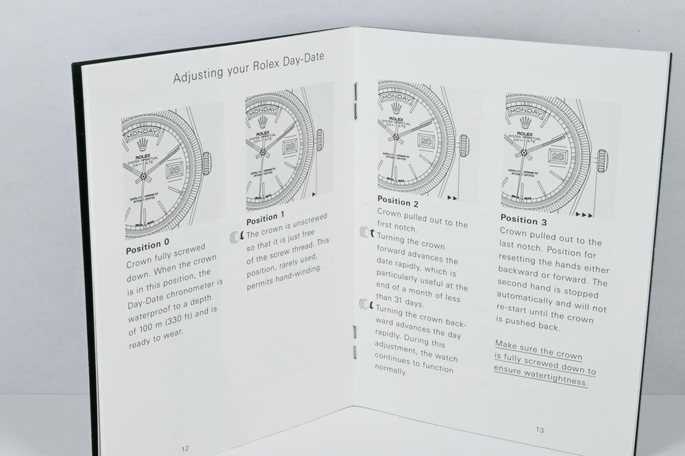 Rolex Day-Date Manual 2000 Reference 551.02 Eng 4.2000