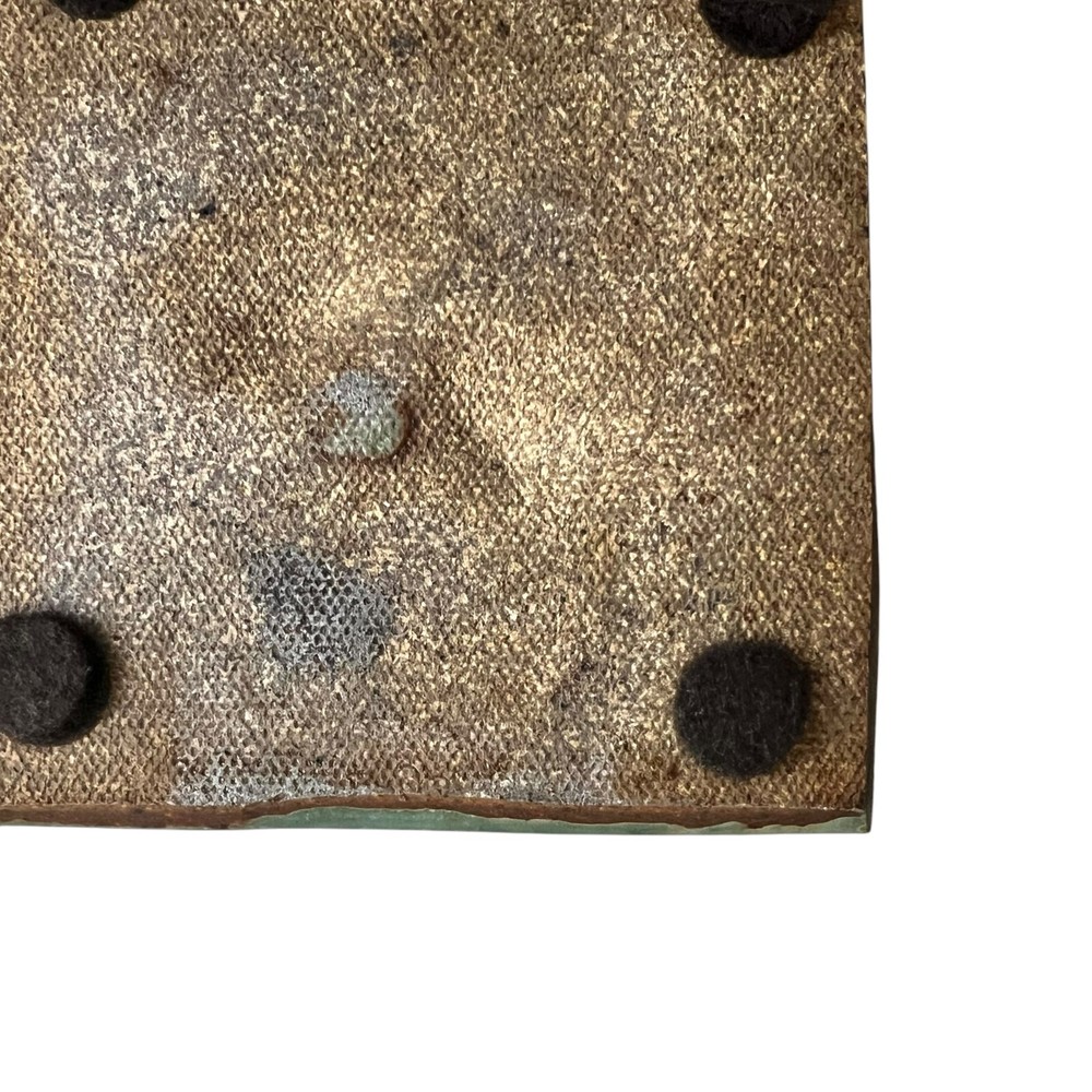 Handmade Ceramic Art Tile Cracked Glass Design Unique Decor Coaster 4x4