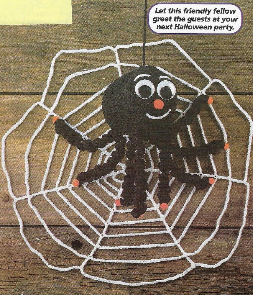 CHESTER THE SPIDER & WEB HALLOWEEN DIGEST SIZE CROCHET PATTERN INSTRUCTIONS