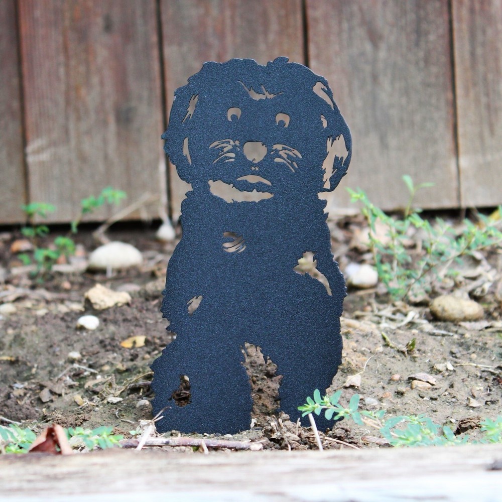 Havanese Black Metal Dog Silhouette