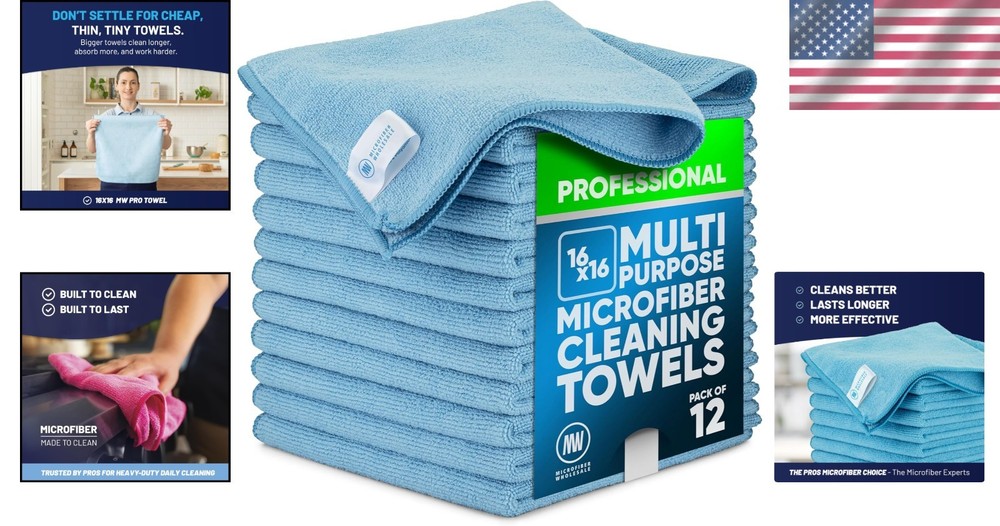 High Absorbent Cleaning Cloth 12-Pack