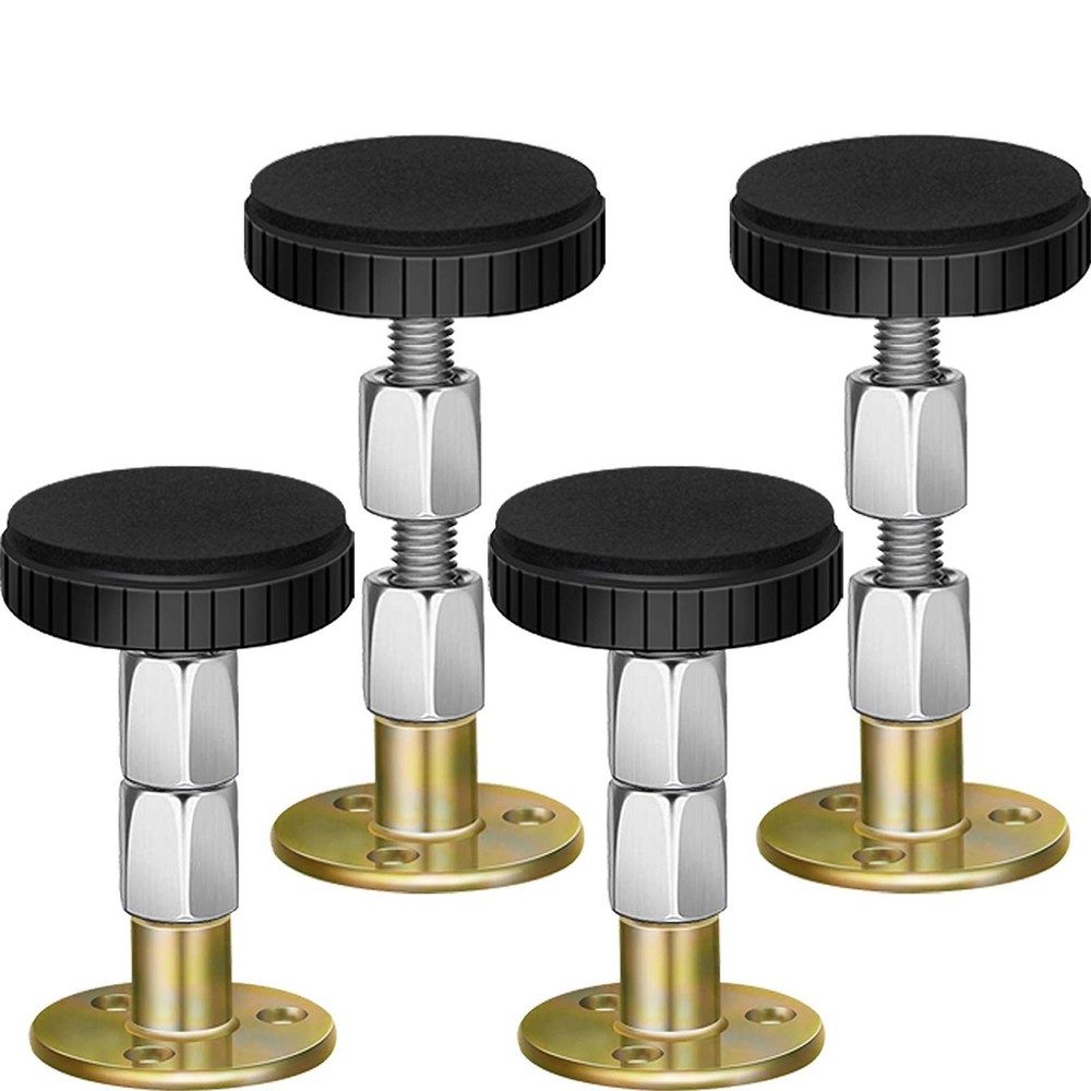 Adjustable Threaded Headboard Stoppers/Bumper Against Wall, 4 Pack Behind Bed...