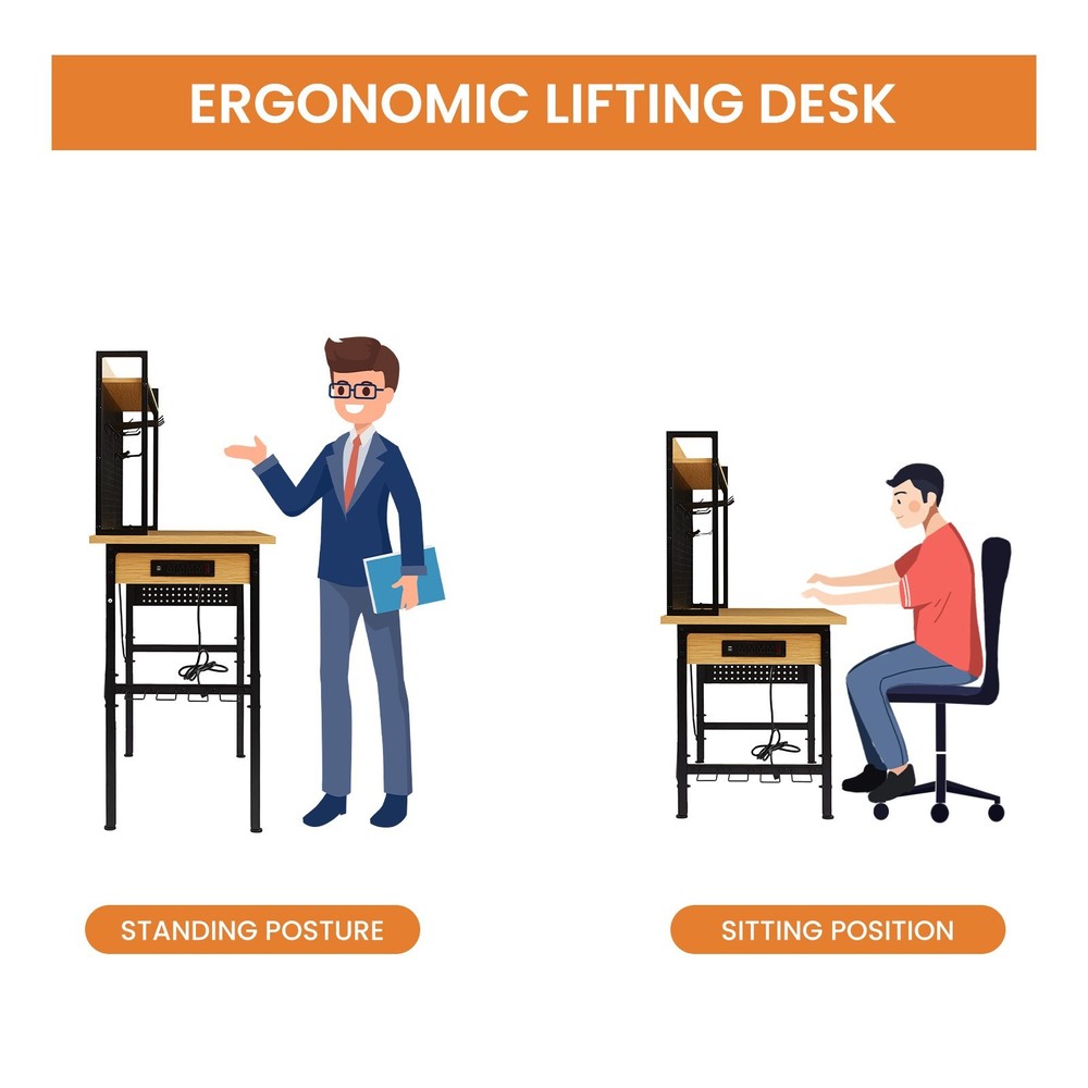 71''Adjustable Workbench with pegboard, Heavy Duty Wooden Desktop Workbench