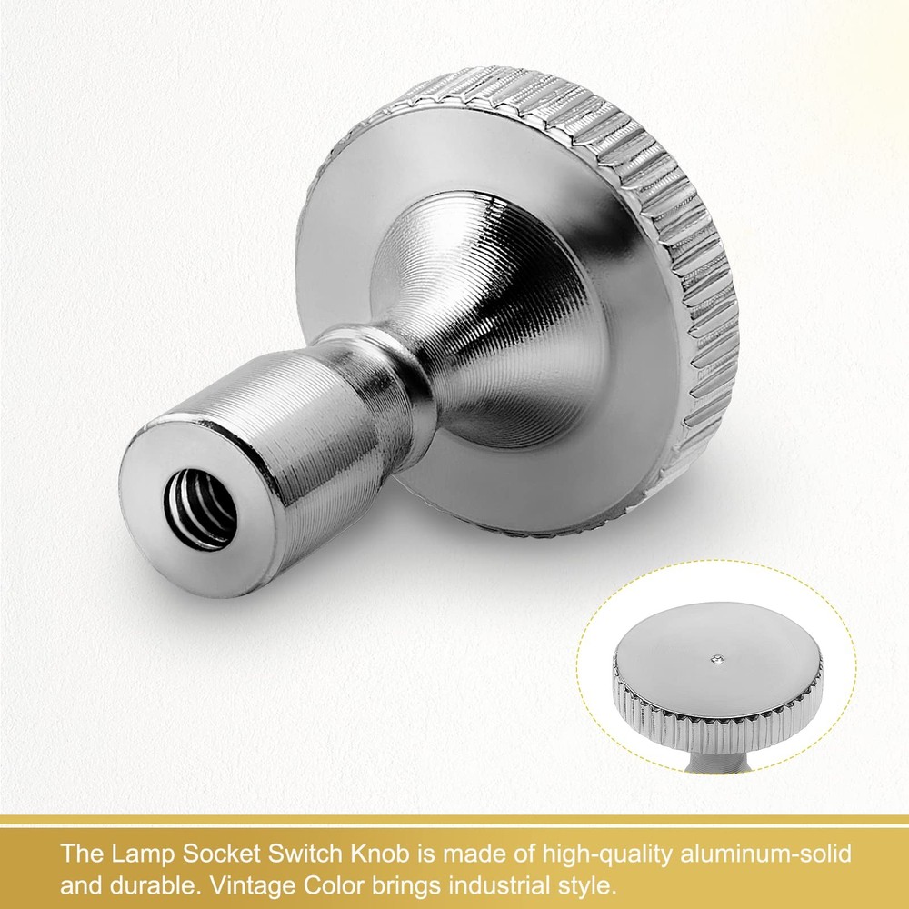 Lamp Turn On/Off Switch Knobs Replacement, Metal Lamp Switch Knob for Univers...