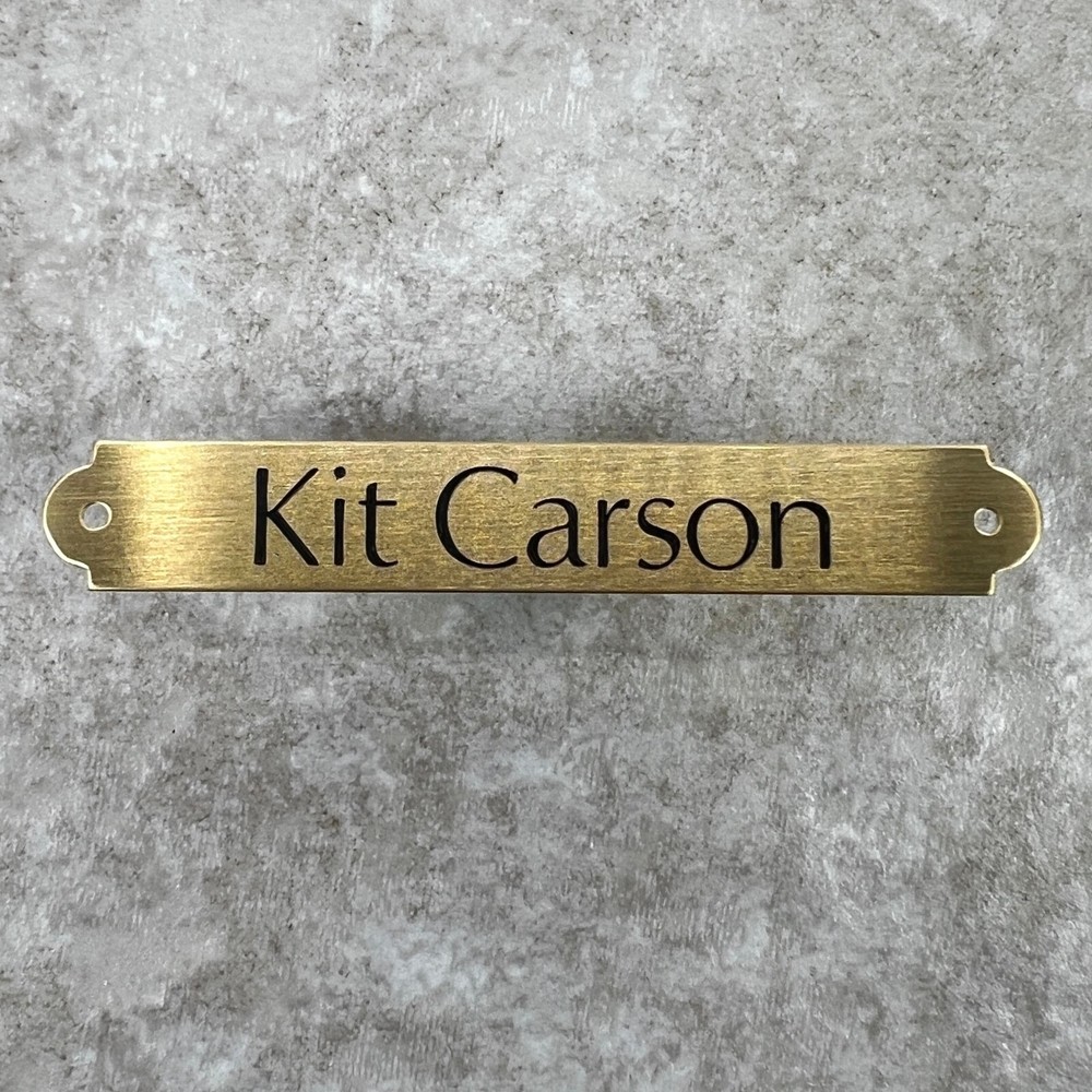 Custom Engraved Tags Personalized NAME PLATE Tags ID STAINED BRUSHED BRASS MINI