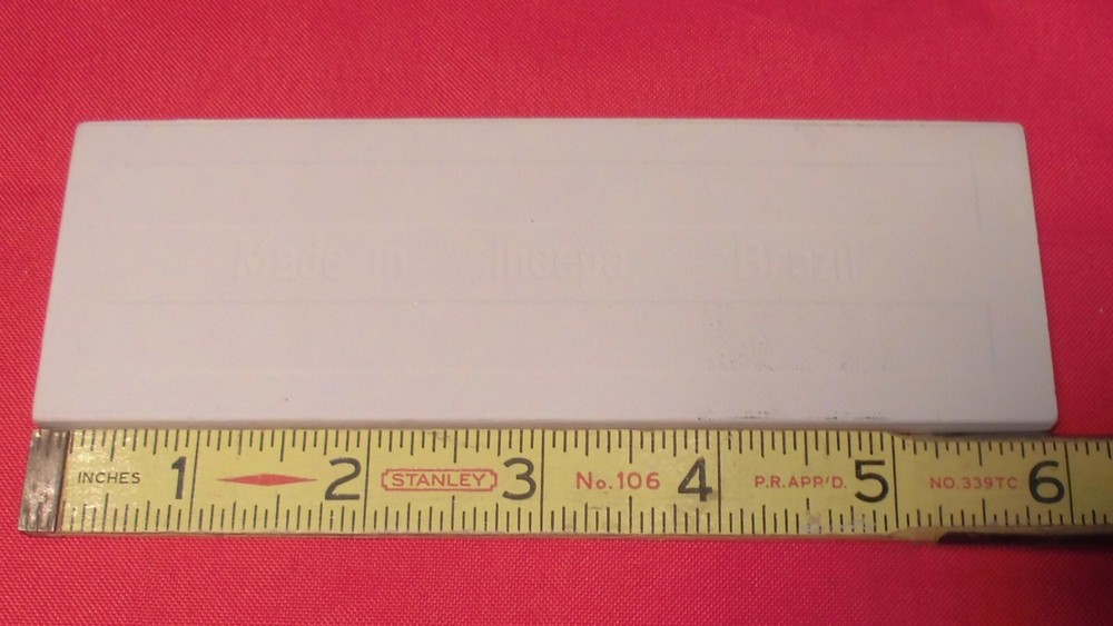 1 pc. Matte Bone - Almond: Ceramic Bullnose Tile 2” X 6” Flat-Surface Type, NEW