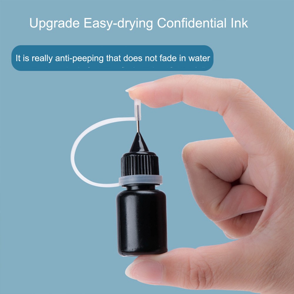 2-Pack Address Stamp Refill Ink for Identity Theft Protection, Roller Stamp Ink