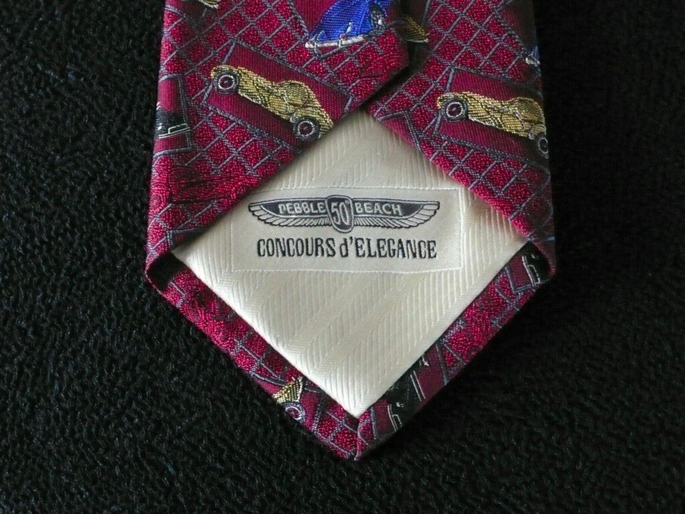 Robert Talbott 50th 2000 Pebble Beach Concours Tie AUBURN BUGATTI STUTZ NEW