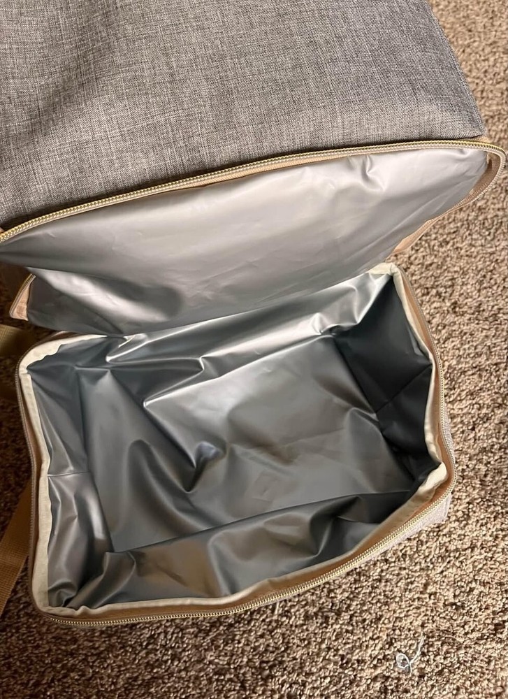 MOMIGO Breast Pump Backpack Cooler and Moistureproof Bag Large Grey