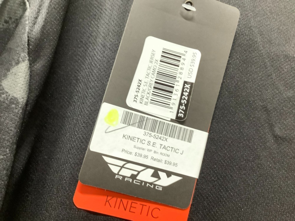 Fly Racing Kinetic S.E. Tactic Jersey - Black/White- 2X