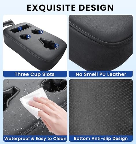 Car Cup Holder, Back Seat Cup Holder for Car, PU Leather Couch Standard Version