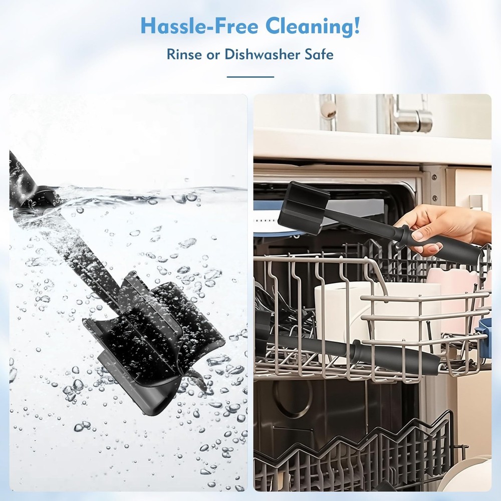 Ground Beef Chopper Tool, 2-Pack Heat-Resistant Meat One Size, Black