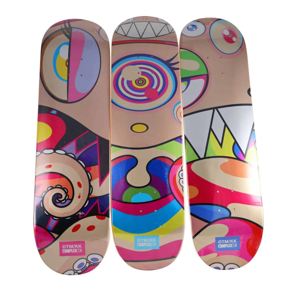 Genuine Takashi Murakami DOB Triptych Skateboard Decks Complexcon 2017