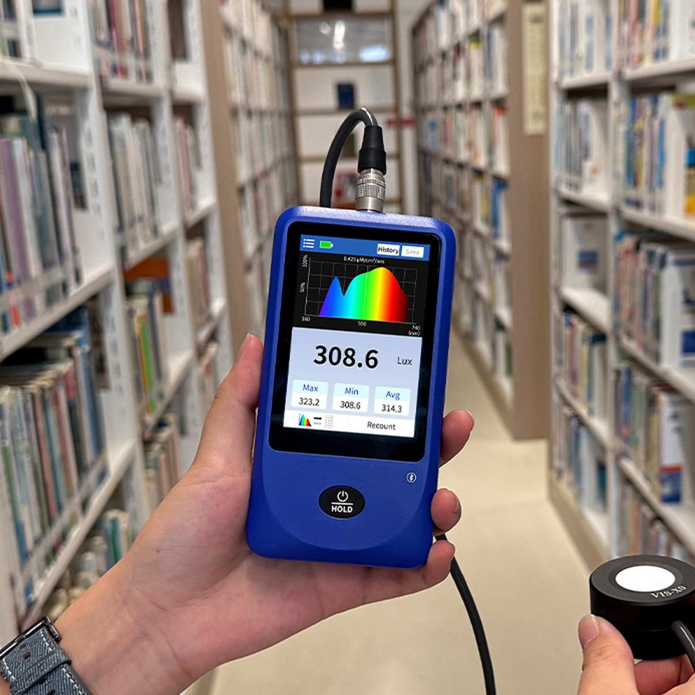 Light Spectrum Meter Handheld Spectrometer Illuminance Meter Curve