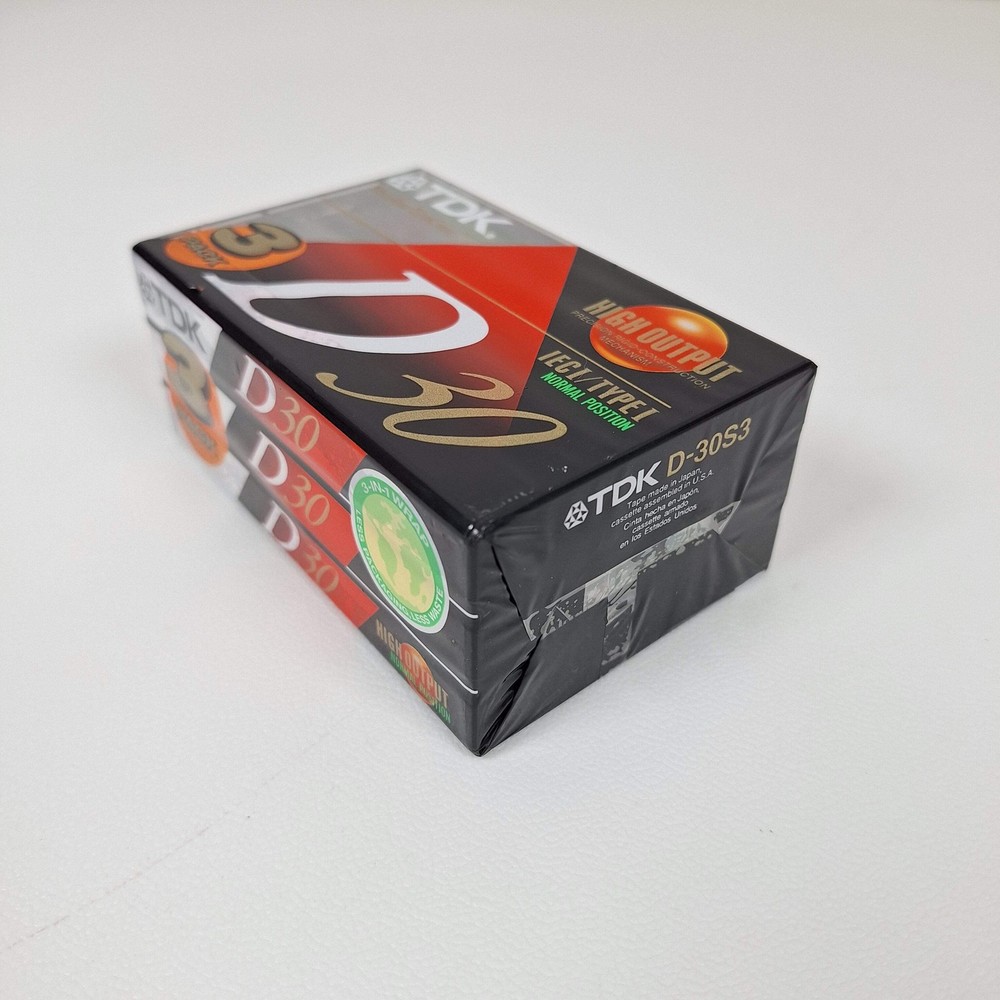 TDK D30 High Output Normal Position Tapes - 3 Pack