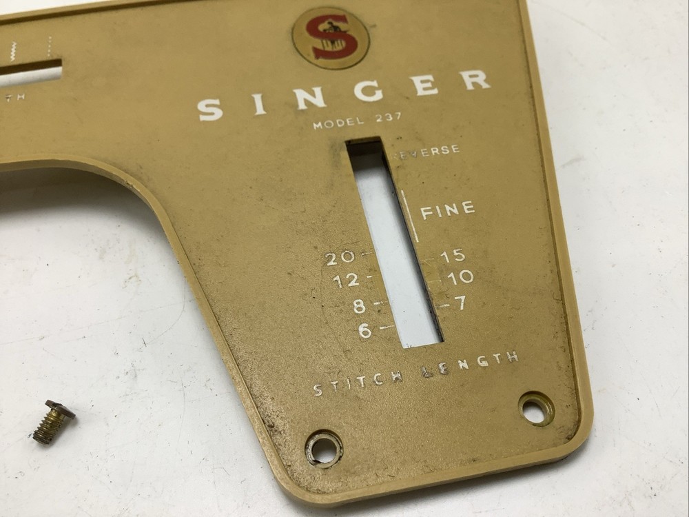 Singer Sewing Machine 237 Parts Front Face Cover Plate Panel