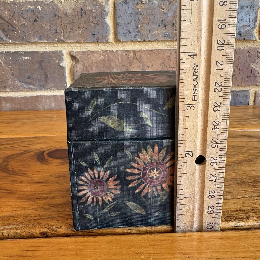 Bobs Boxes Sunflowers 2 Stacking Folk Art Boxes Primitive Art Storage Box