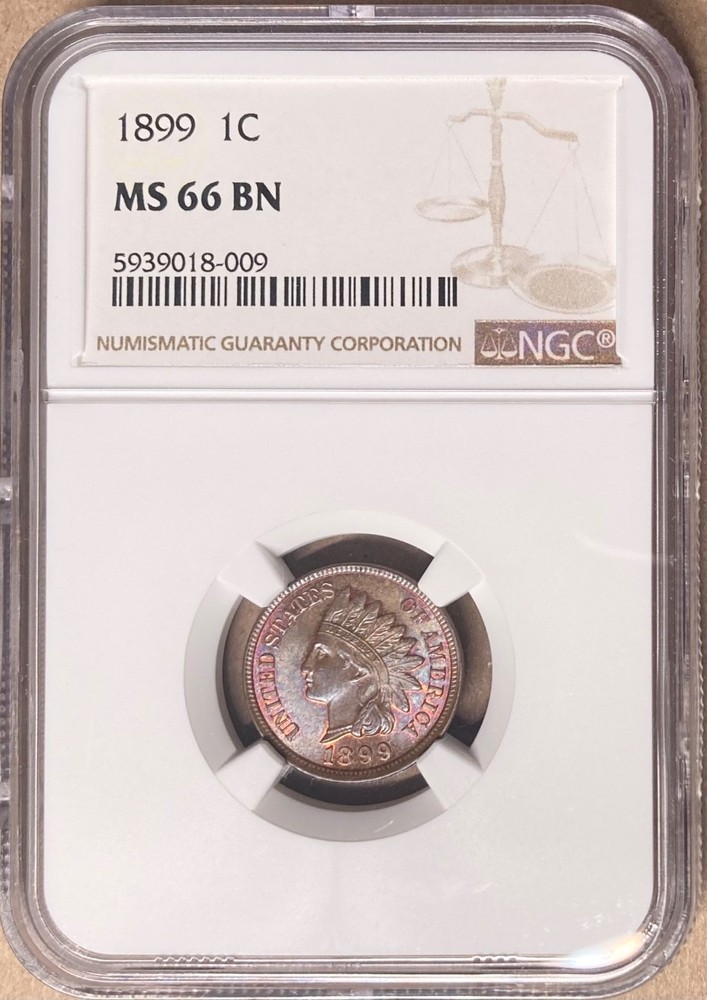 1899 NGC MS66 BN Indian Head Cent 1c